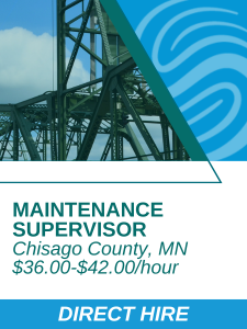 O and M -  Maintenance Supervisor Chisago County Mn