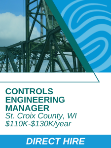 ENG - Controls Engineering Manager St Croix County WI
