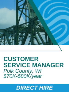 ES - Customer Service Manager in Polk County WI
