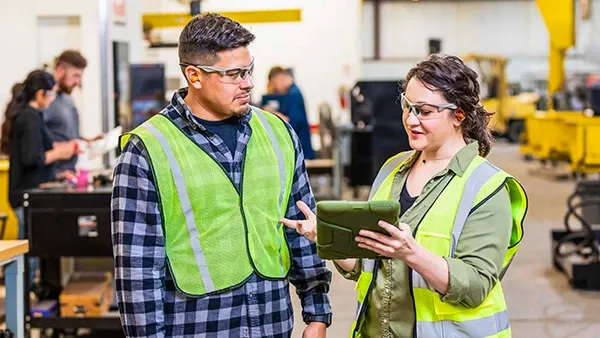 Employees working on the job