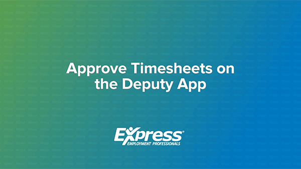 Time Approval Instructions for the Deputy Mobile App