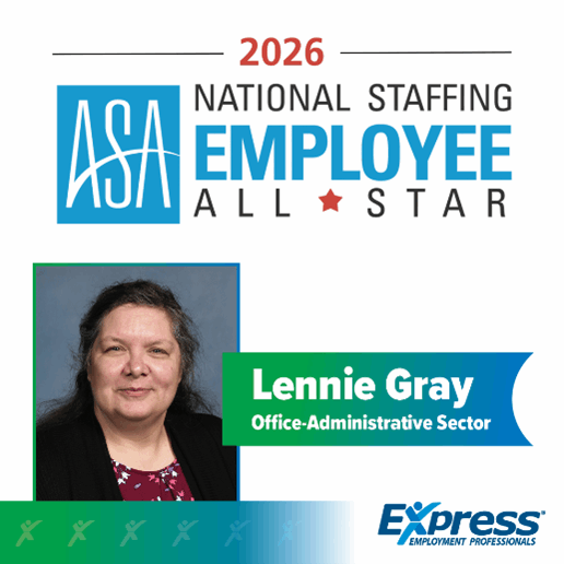 National Staffing All-star Lennie Gray, an Express associate