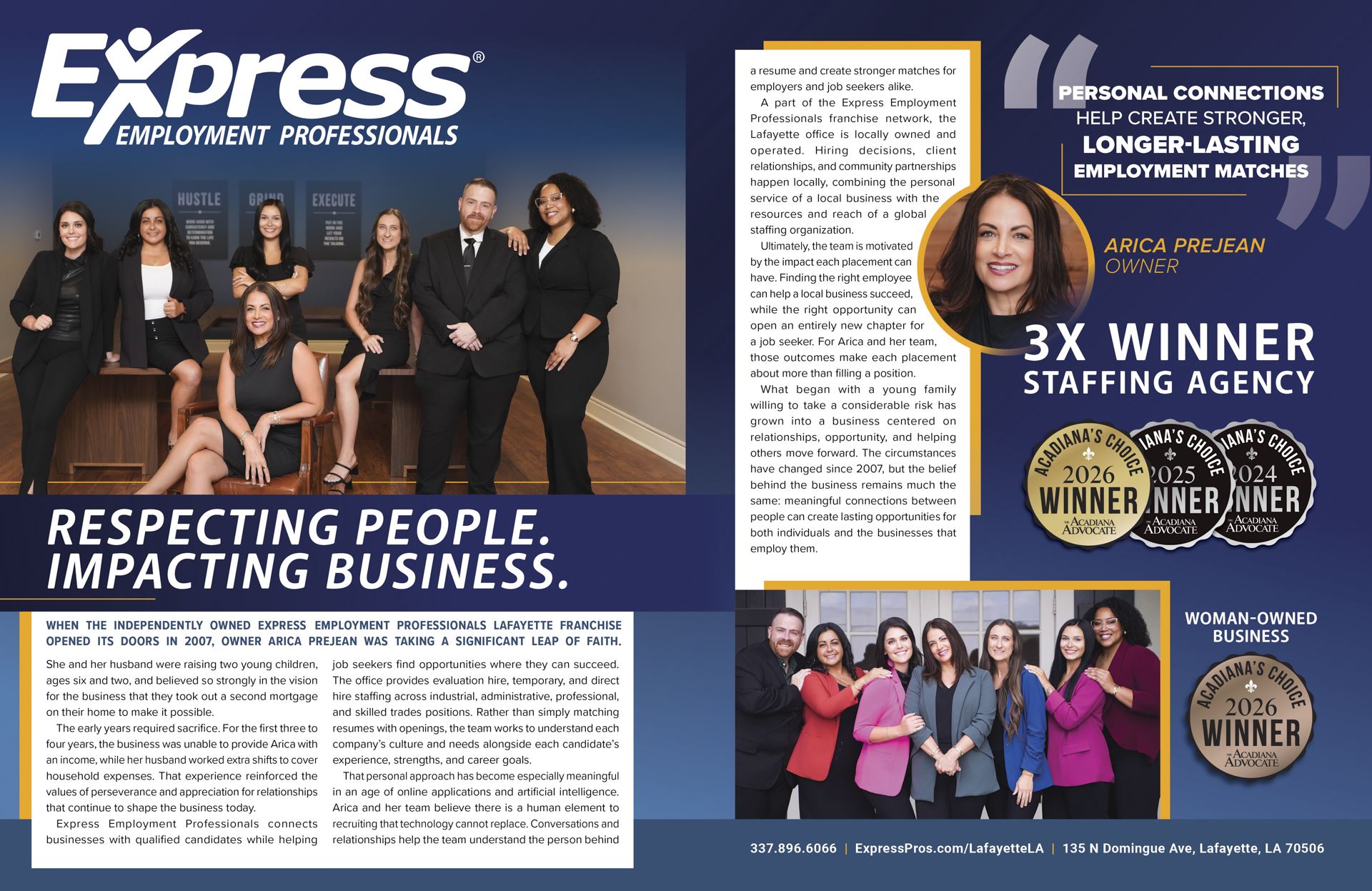 Acadiana's Choice 2026 Winner - Express Employment Professionals of Lafayette, LA