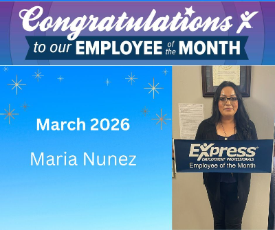 Employee of the month March 2026 - Maria Nunez