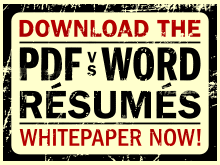 PDF vs Word Resumes Page Image
