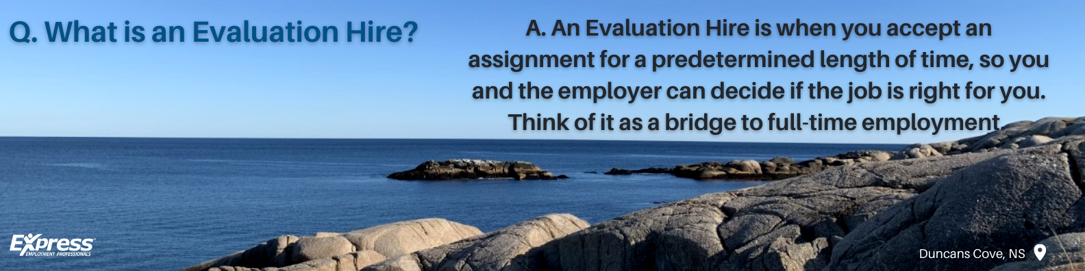 Evaluation hire banner