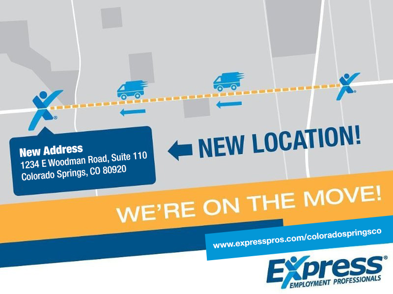 Our Express Colorodo Springs employment agency is moving offices