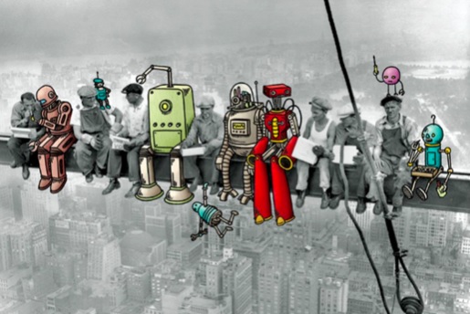 Robots on Steel Beam