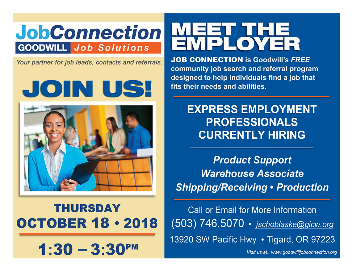 Goodwill Job Solutions - Hiring in Tigard, OR